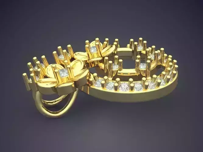 Luxurious Pendant With Diamonds P-1837