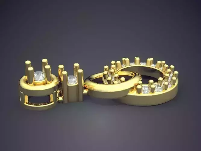 Pendant With Diamonds P-1834