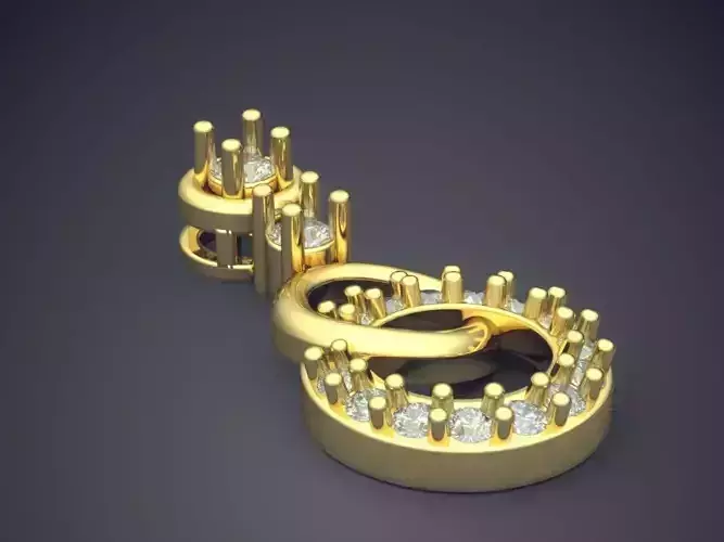 Pendant With Diamonds P-1834