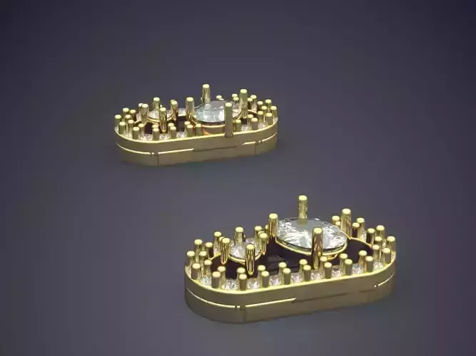 Oval Shaped Earrings P 1826 2