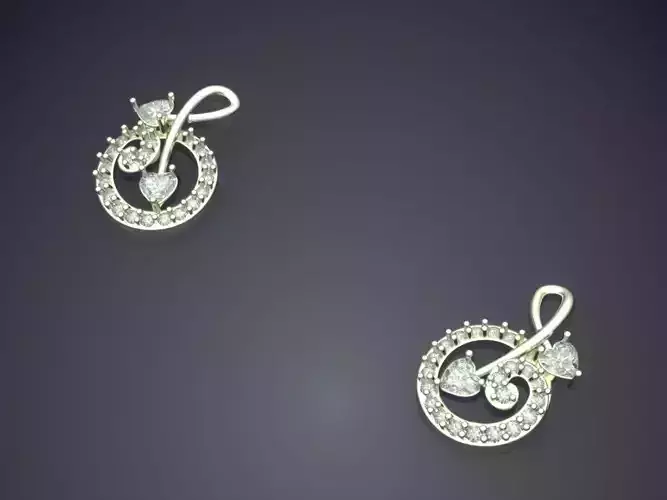 Luxurious Cufflinks With Diamonds P-1813