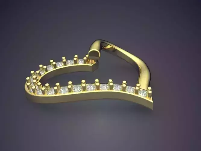 Heart Shape Pendant P-1806 3D print model