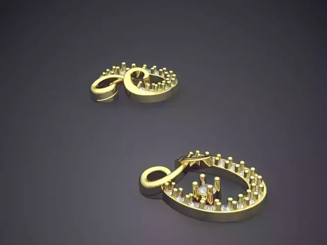 Circle Shaped Hollow Earrings P 1804 2