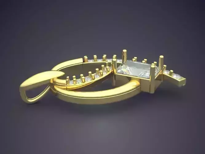 Pendant With Diamonds P-1788