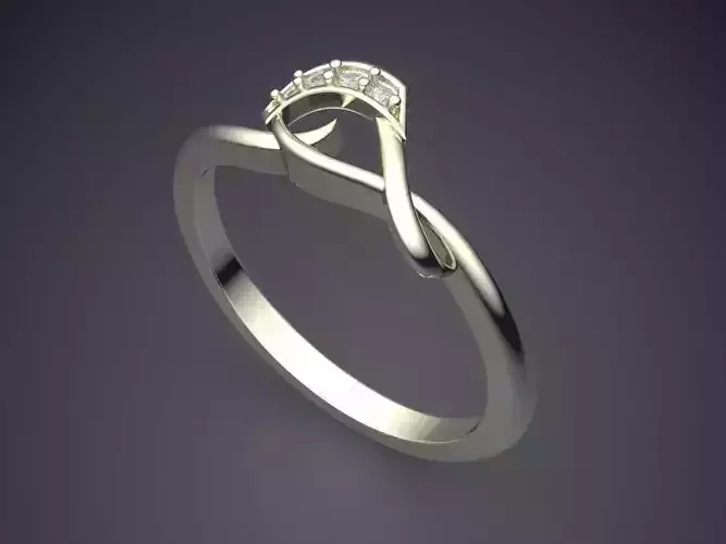 Thin Engagement Ring P-1730R