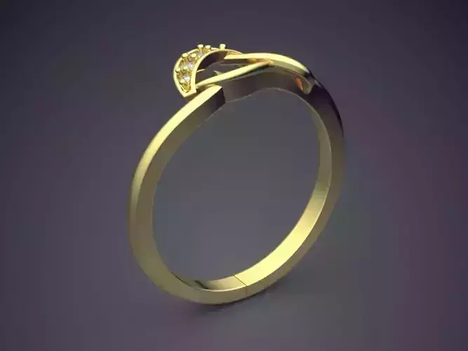 Thin Engagement Ring P-1730R