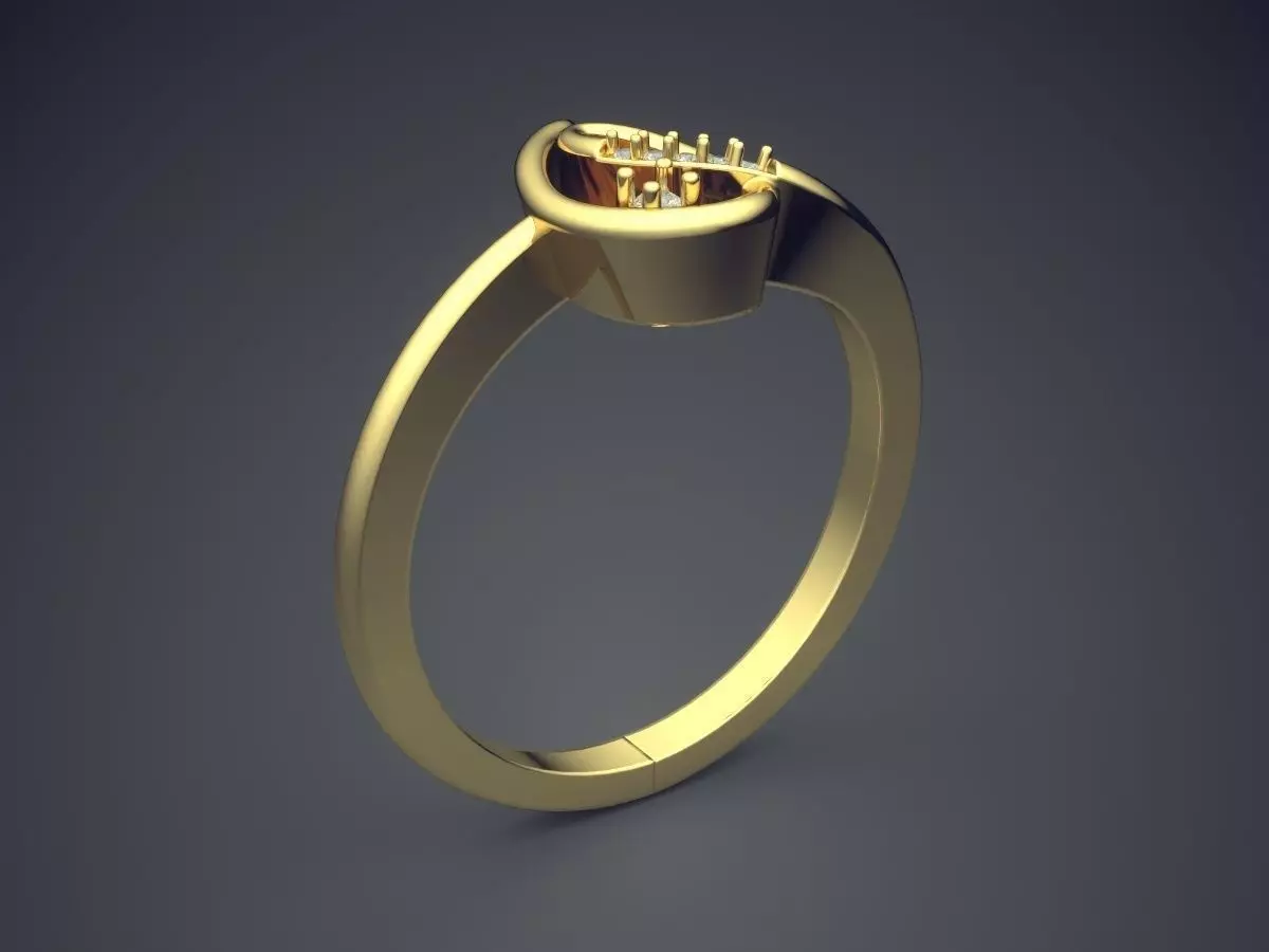 Curved Ring P-1694R 3D print model_0