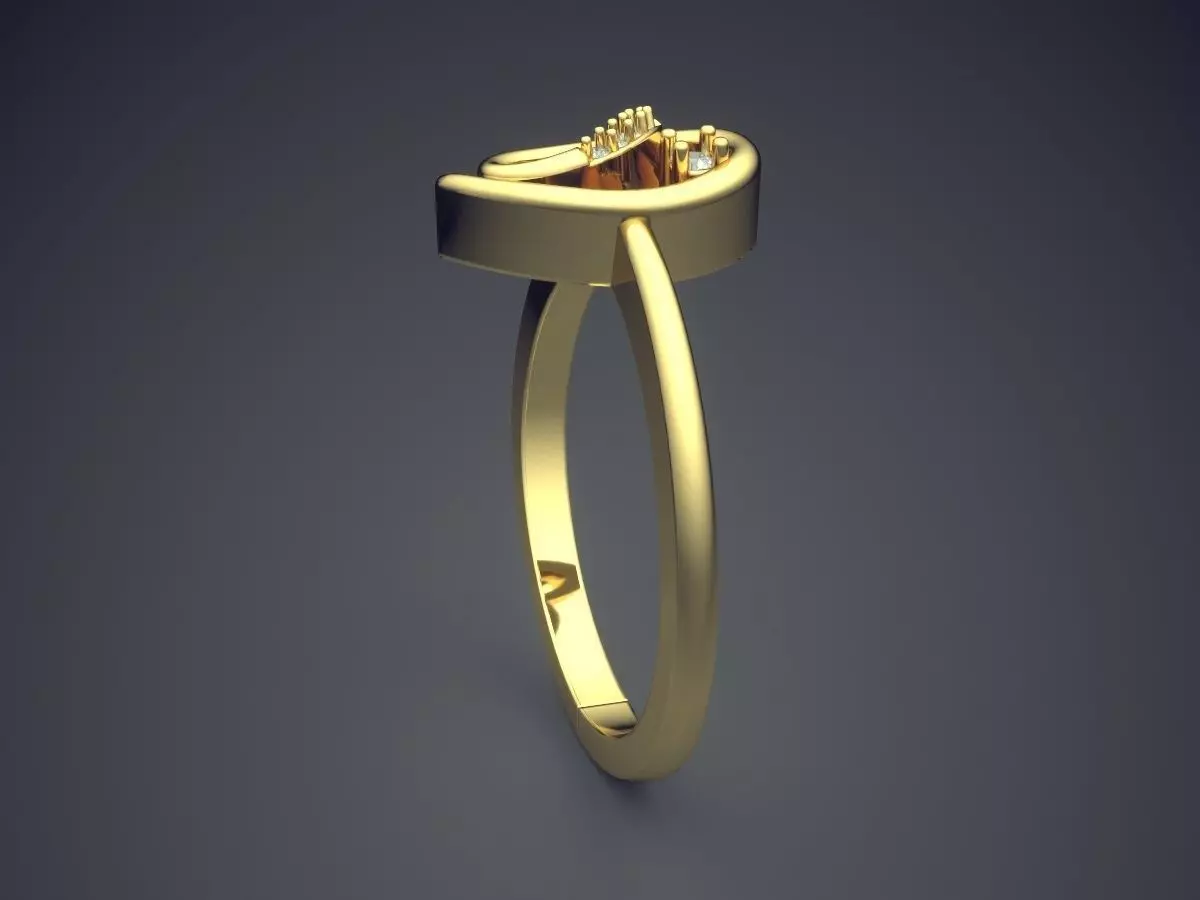 Curved Ring P-1694R 3D print model_3