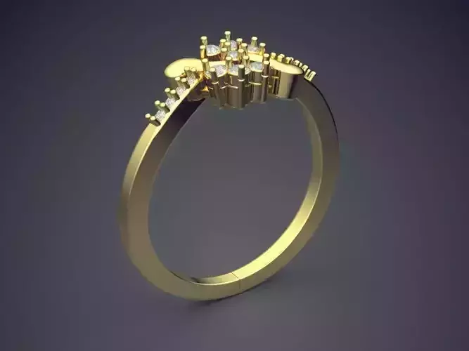 Detailed Ring With Diamonds