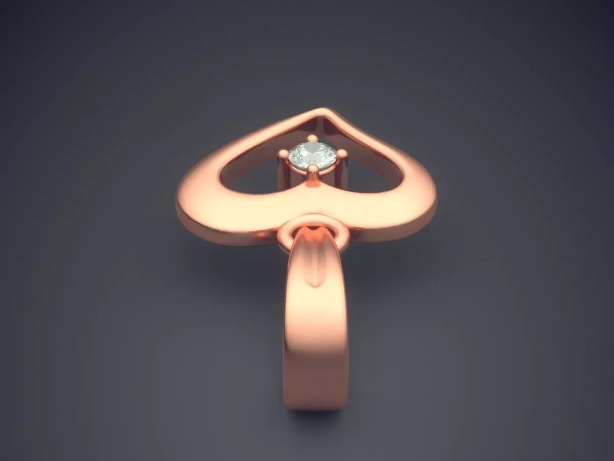 Heart Shape Pendant LIP008 3D print model_2