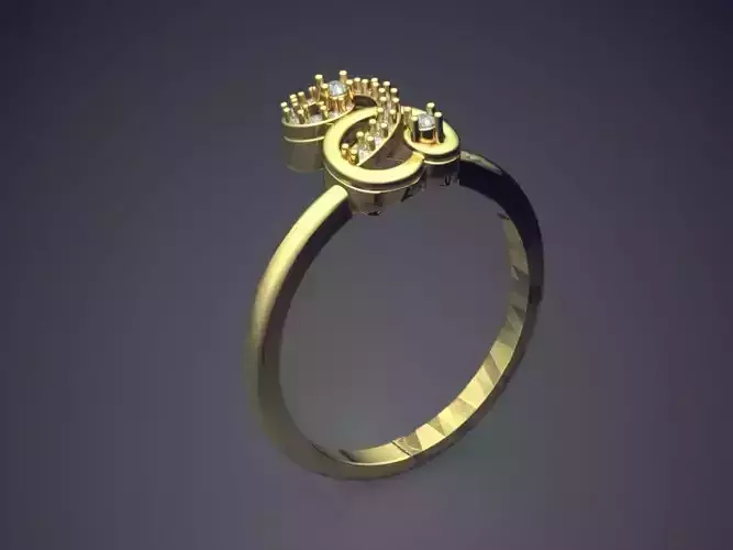 Engagement Ring JRR3009 3D print model