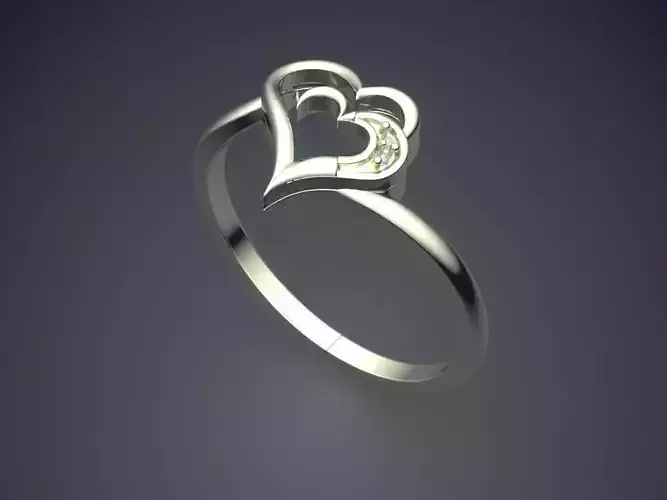 Heart-shaped Engagement Ring JRR3002