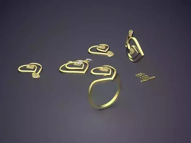 Heart-shaped Ring JRP3004