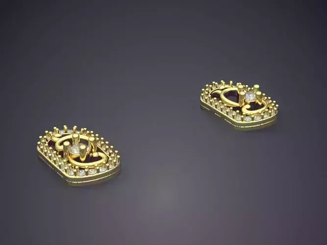 Earrings With Diamonds 3D print model