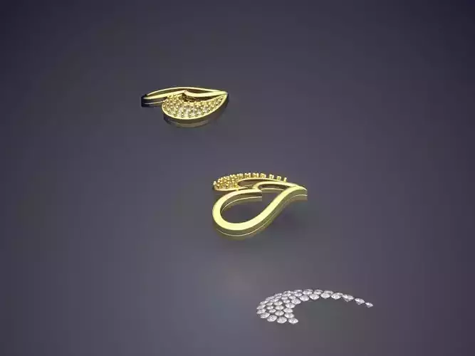 Heart Shape Pendant With Attachable Diamonds JRE3003