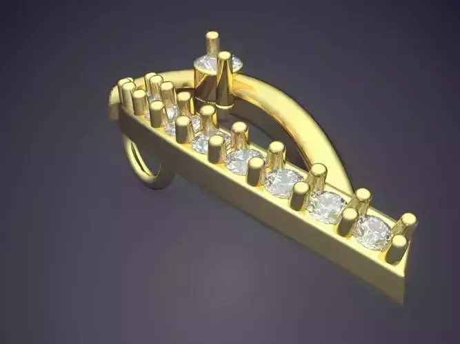 Pendant With Diamonds JR3020 3D print model