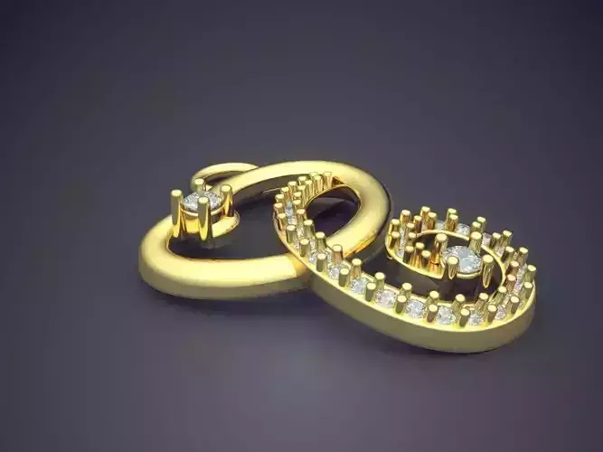 Pendant With Diamonds JR3009 3D print model