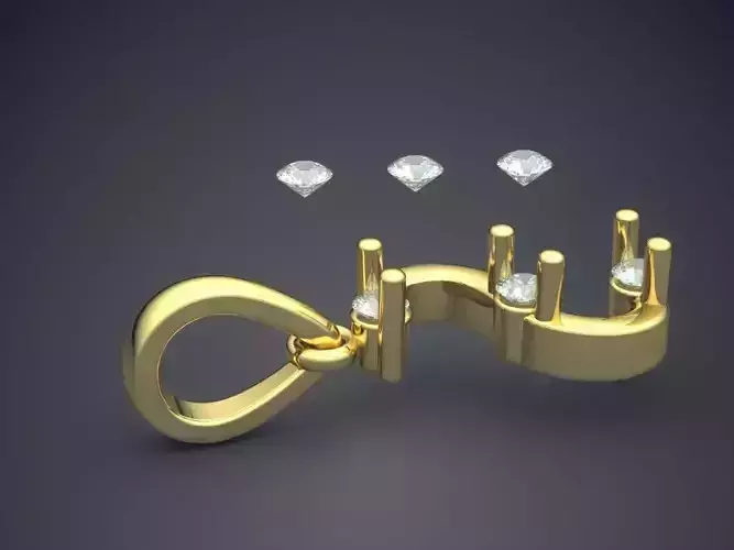 Pendant With Attachable Diamonds