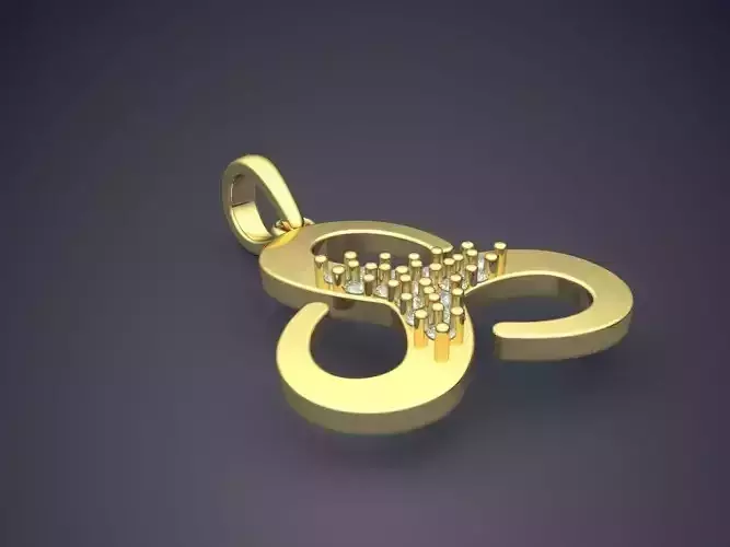 Pendant With Diamonds 3D print model