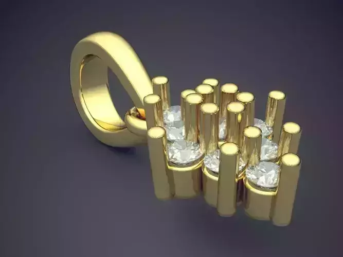 Pendant With Diamonds 3D print model