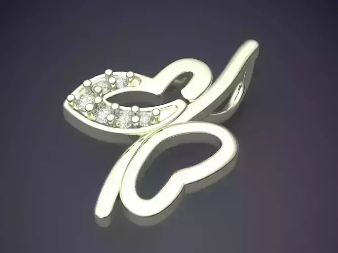 Pendant gold with diamonds