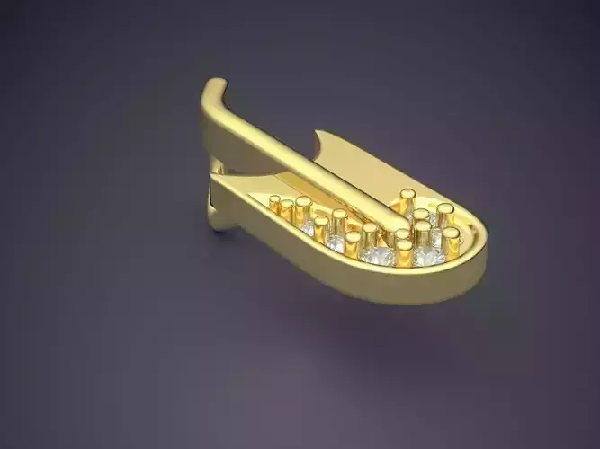 Pendant with diamonds 3D print model