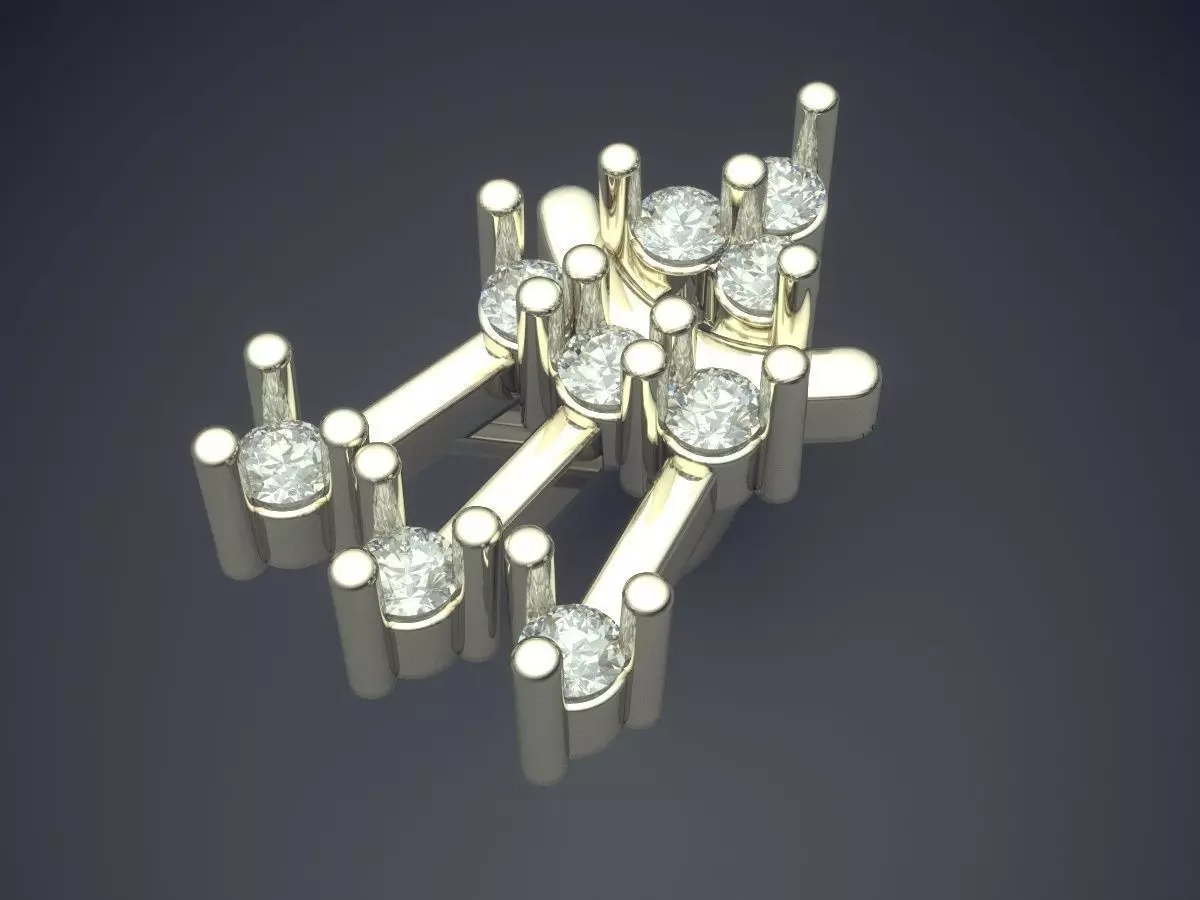 Pendant With Diamonds 3D print model_1