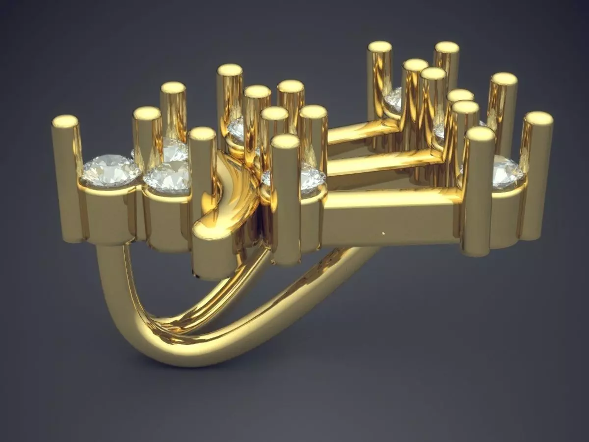 Pendant With Diamonds 3D print model_3