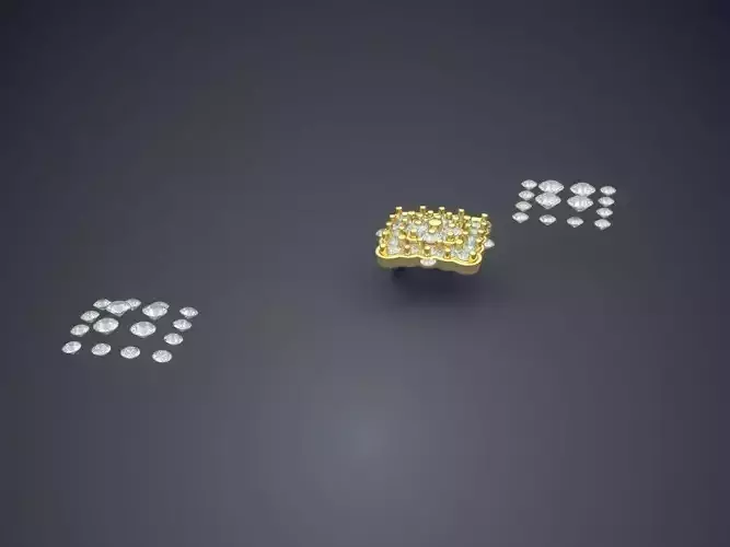 Pendant With Attachable Gems 3D print model