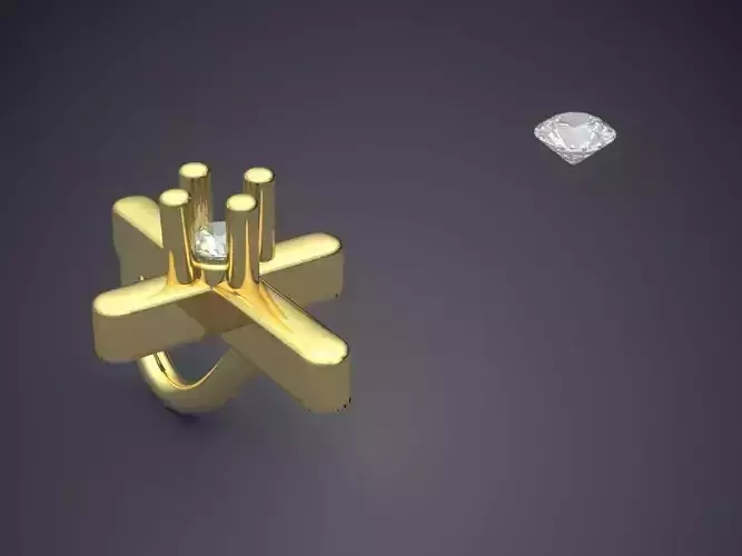 Pendant With Attachable Gem 3D print model