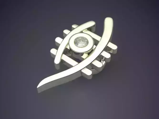 Pendant gold ring with eye