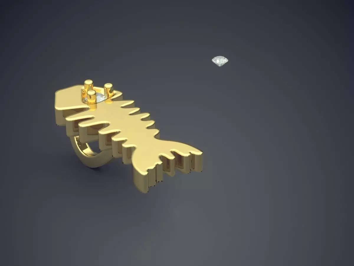 Fish Shape Pendant 3D print model_0