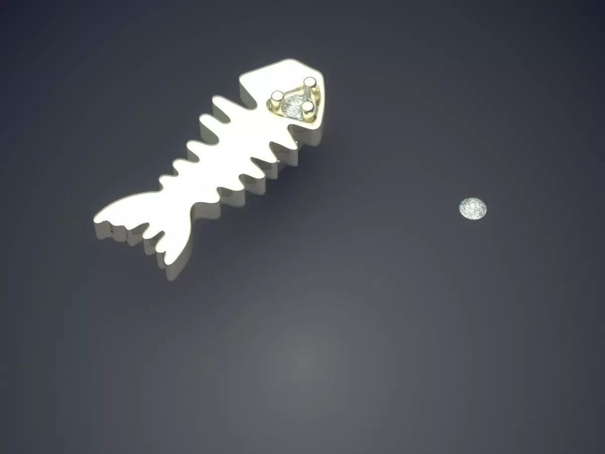 Fish Shape Pendant 3D print model_1