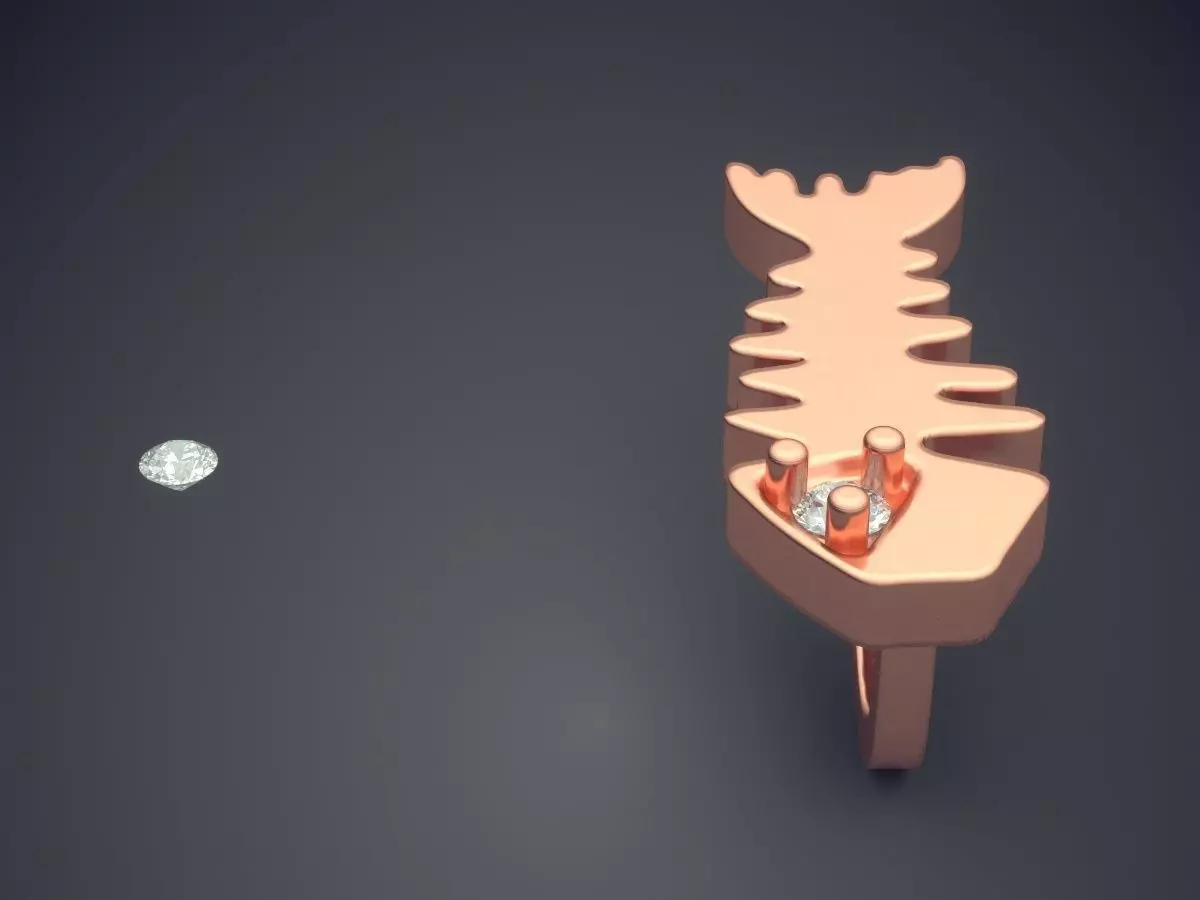 Fish Shape Pendant 3D print model_2