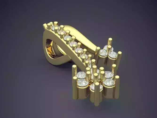 Pendant With Diamonds 3D print model