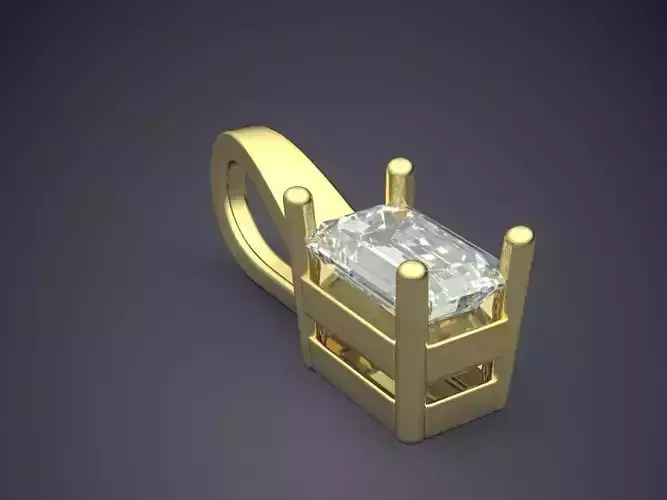 Pendant With Diamond 3D print model