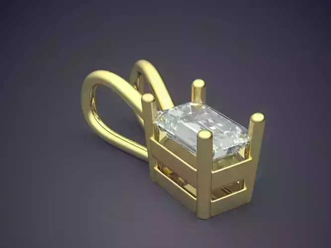 Pendant With Diamond 3D print model