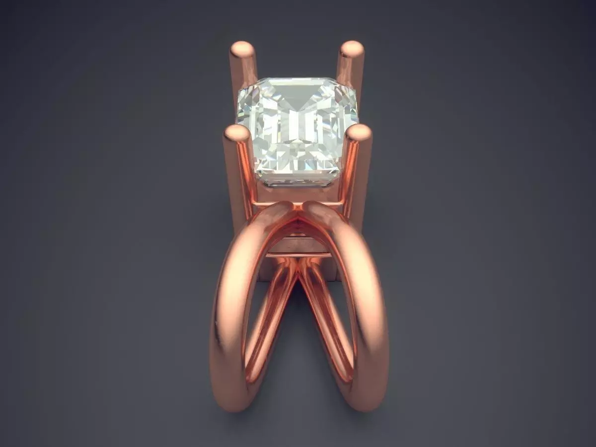 Pendant With Diamond 3D print model_2