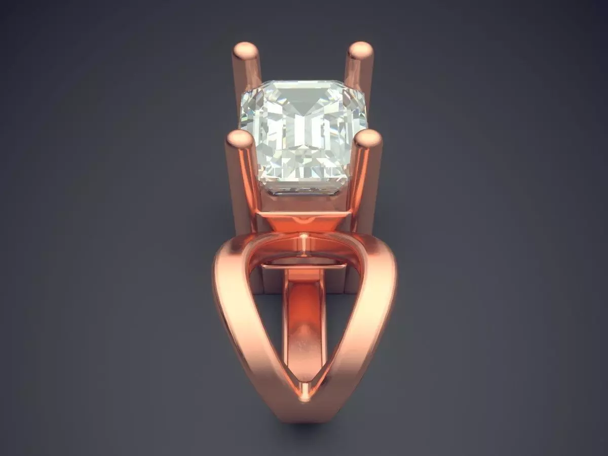 Pendant With Diamond 3D print model_2