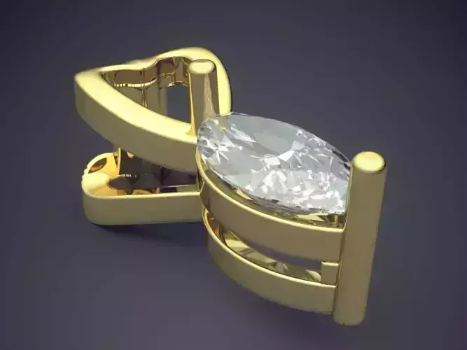 Pendant With Diamond 3D print model