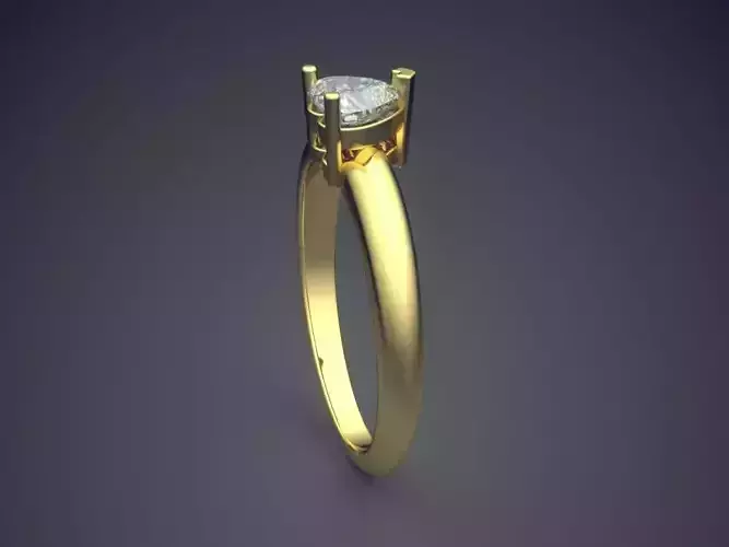 Ring With Heart Shape Diamond