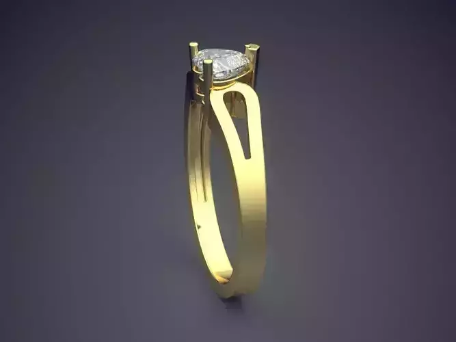 Ring With Heart Shape Diamond