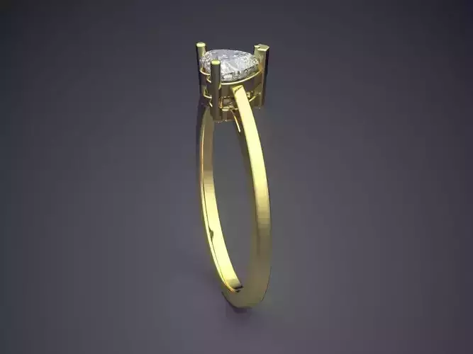 Ring With Heart Shape Diamond