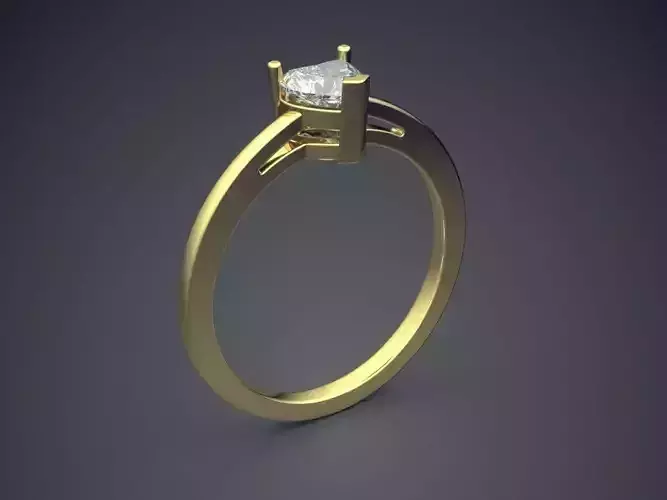 Ring With Heart Shape Diamond