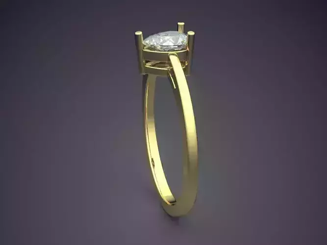 Thin Ring With Diamond
