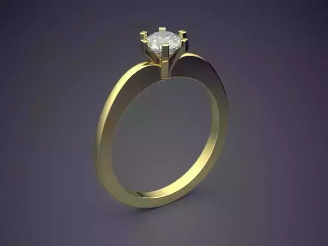 Ring With Diamond 3D print model