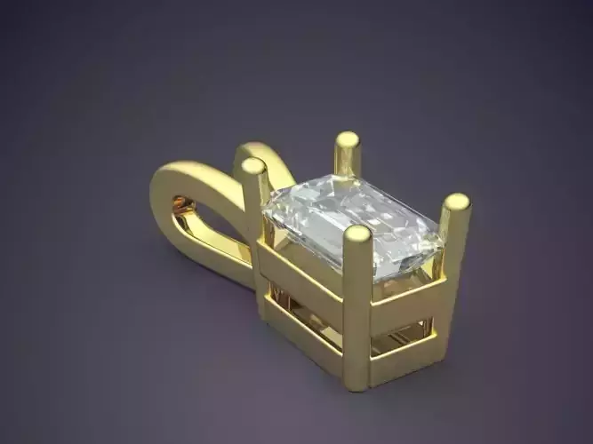 Pendant With Diamond 3D print model