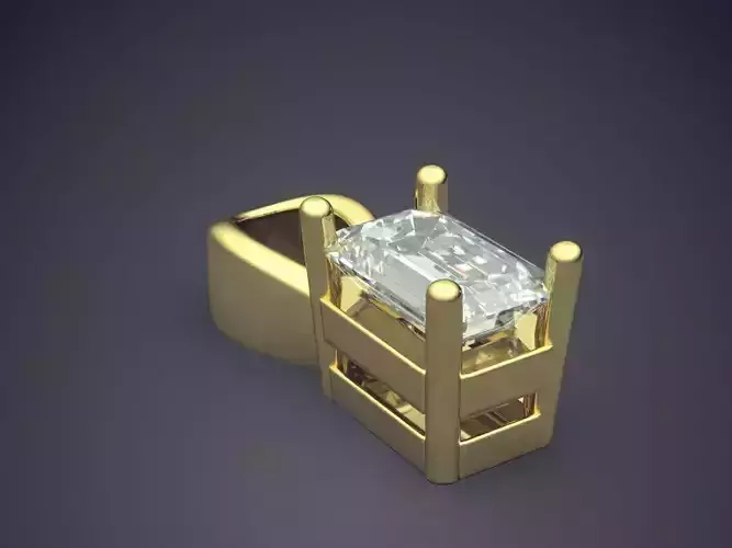 Pendant With Diamond 3D print model