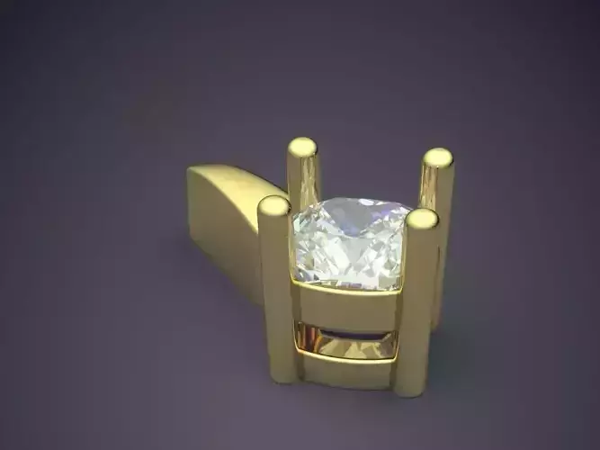 Pendant With Oval Diamond