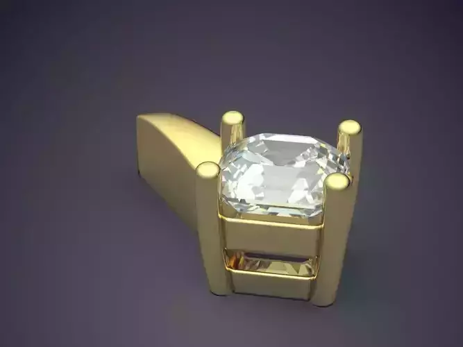Pendant With Diamond 3D print model